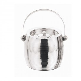 Ribbed Double Wall Ice Bucket With Cover